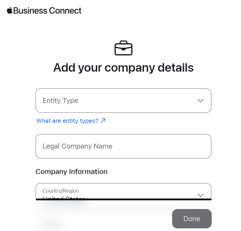 Add your company details